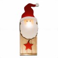 LED Holz-Weihnachtsmann mit leuchtender Nase